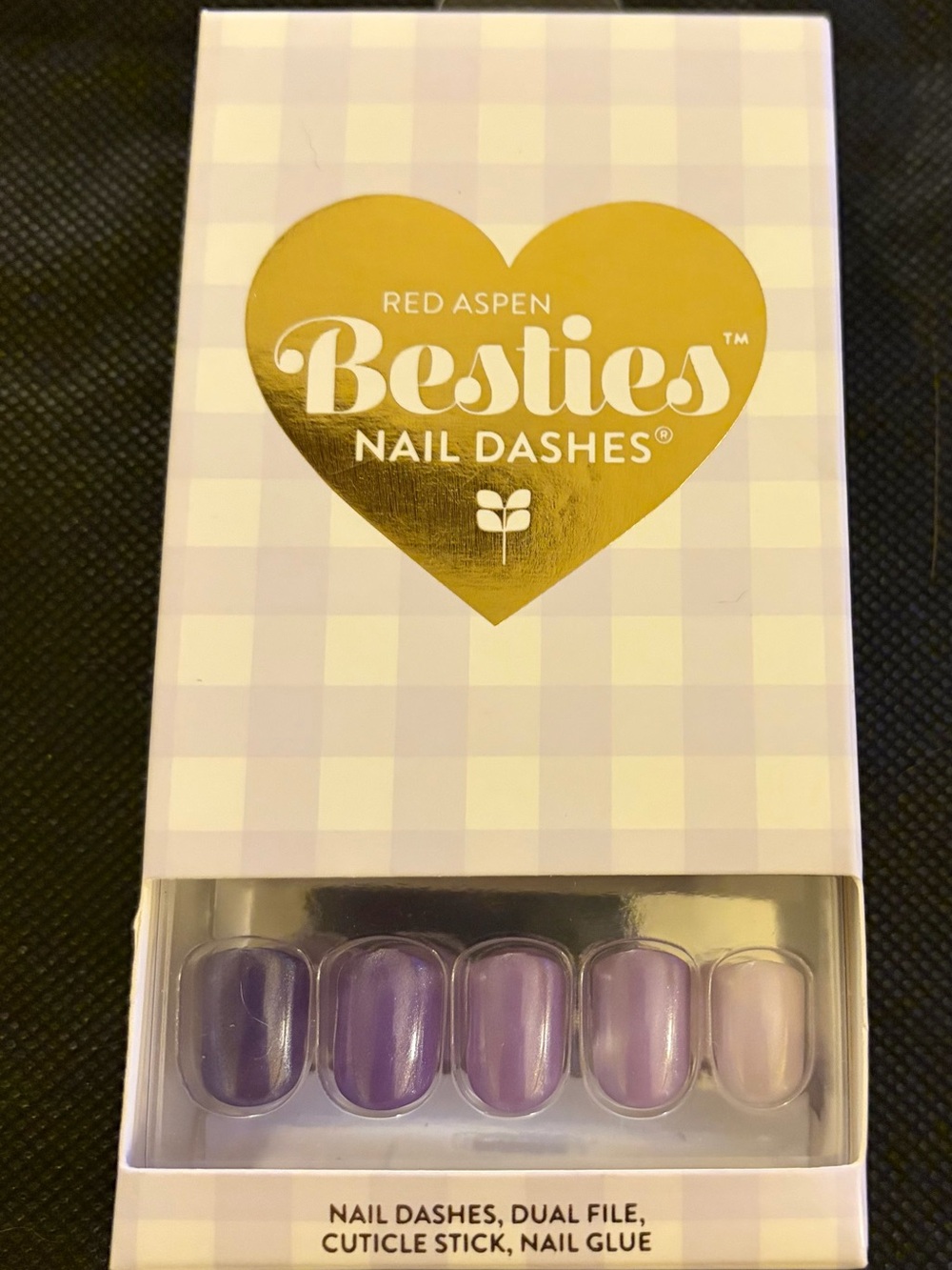 Besties Red Aspen “Some Bunny Loves You, Lo Lo” Purple Ombre Press-On Nail Dashe